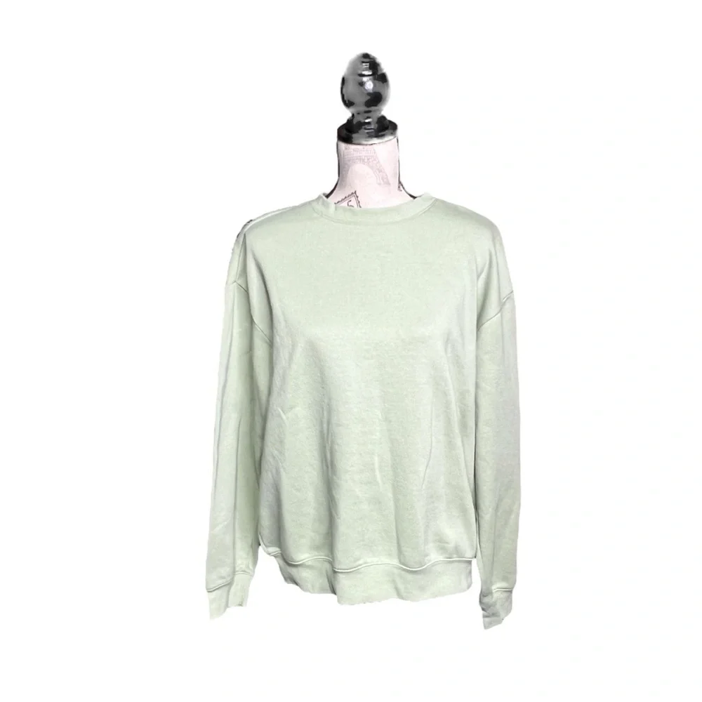 H&M Light Green Relaxed Fit Sweatshirt - Picture 1 of 4